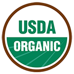 USDA 有机徽标，圆圈内有绿色和白色文字